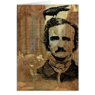 Poe Collage Hälsningskort