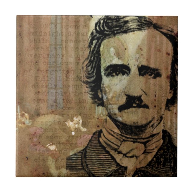 Poe Collage Kakelplatta (Framsidan)