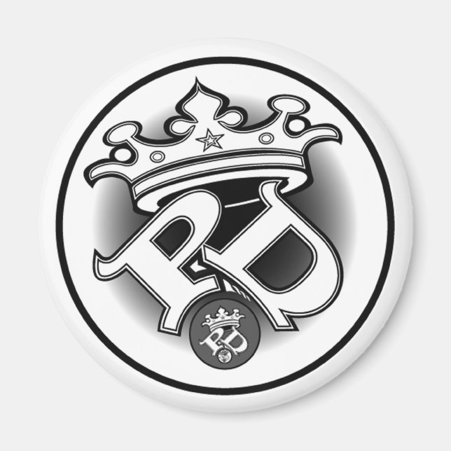 Poe Dis White Logotyp Magnet (Framsidan)