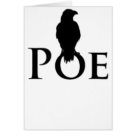 Poe Edgar Allan Poe und der Rabe Hälsningskort