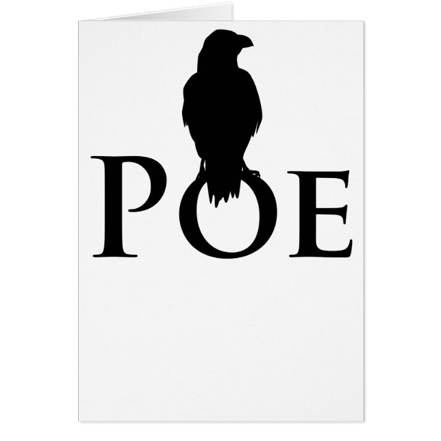 Poe Edgar Allan Poe und der Rabe Hälsningskort (Framsidan)