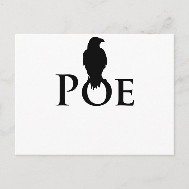 Poe Edgar Allan Poe und der Rabe Vykort (Framsida)