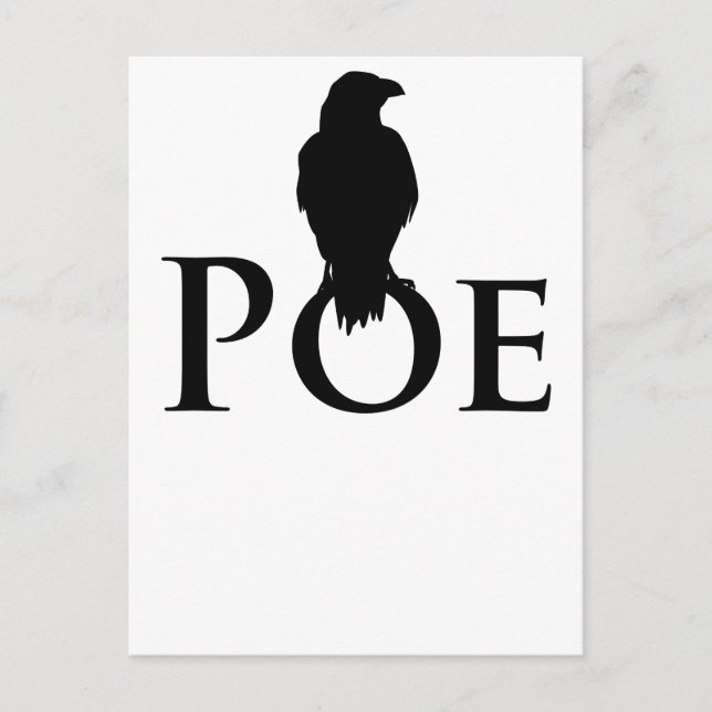 Poe Edgar Allan Poe und der Rabe Vykort (Framsida)