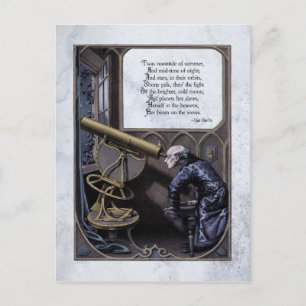 Poe "Evening Star" Steampunk Victorian Postcard Vykort