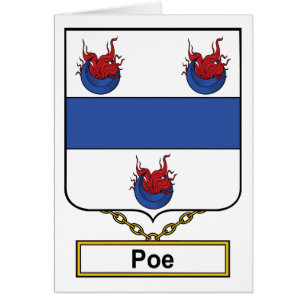 Poe-familjvapensköld Hälsningskort