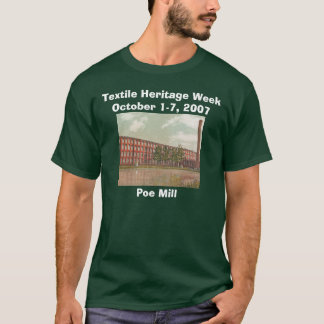 Poe mal/utslagsplatsen för textilarvvecka t-shirt