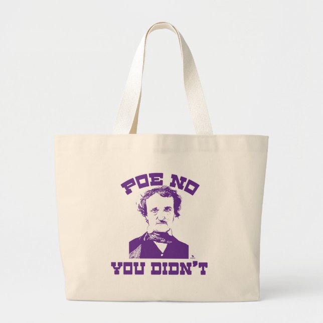 Poe No Funny Classic Author Slogan Jumbo Tygkasse (Framsidan)