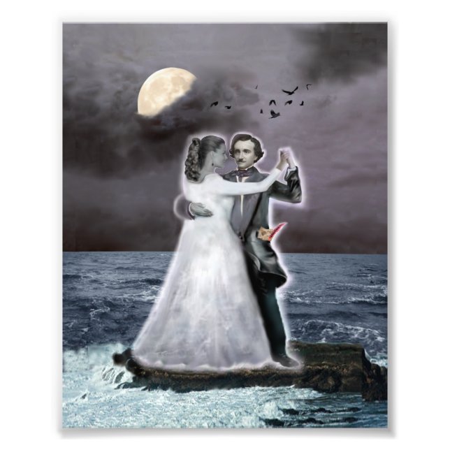 Poe och Annabel Lee Beyond Sea Fototryck (Framsidan)