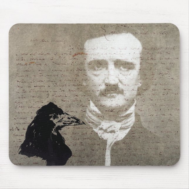 Poe och Raven Grunge Digital Art Musmatta (Framsidan)
