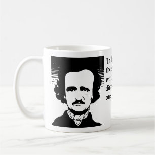 Poe-offert vid skrivning av Kort-artiklar Kaffemugg