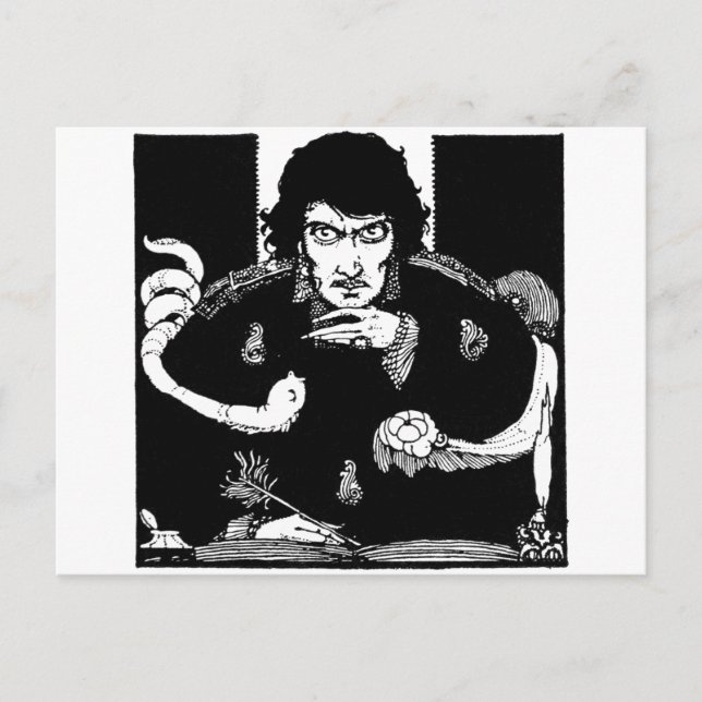Poe Porträtt Vykort (Framsida)