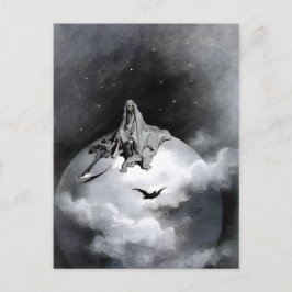 Poe Raven Illustration av Gustave Dore Vykort