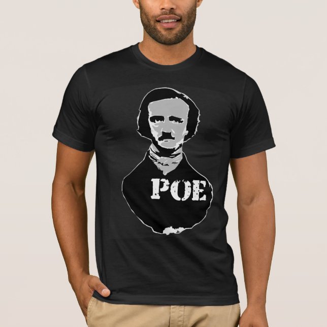 Poe stencilerar för mörkar 1 tee shirt (Framsida)