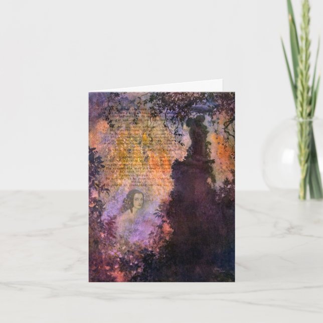 Poe till Fru Marie Louise (Shaw) Digital Collage Kort (Framsida)