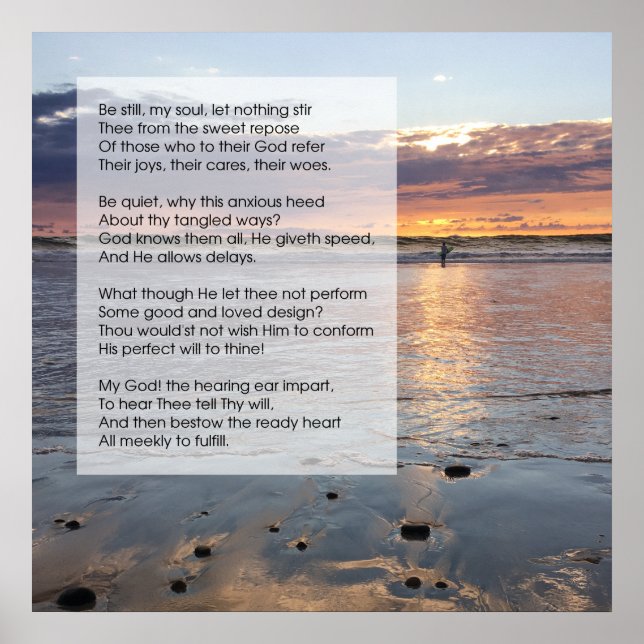 Poem - Be Still Poster (Framsidan)