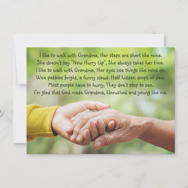 Poem Grandmother Grandma Grandchild Inspirational  (Framsida)