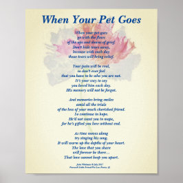 Poem: Male Pet Loss Sympathy FLST Poster Matte
