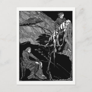 Poes tal om mysterium och fantasi vykort