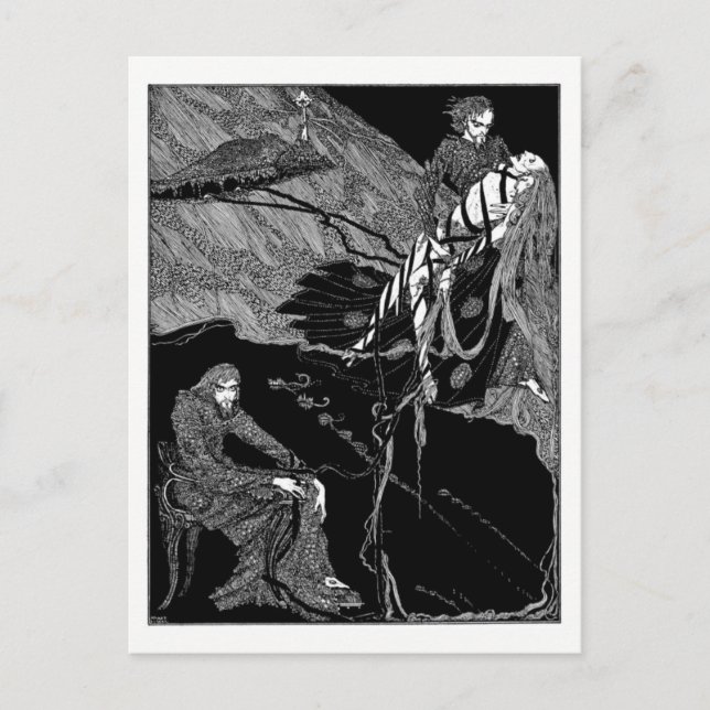 Poes tal om mysterium och fantasi vykort (Framsida)