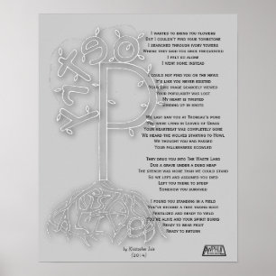Poesi är den vid liv B&W-affischen Poster