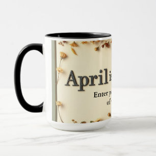 Poesi i blommande blomsterlitteratur kaffe mugg