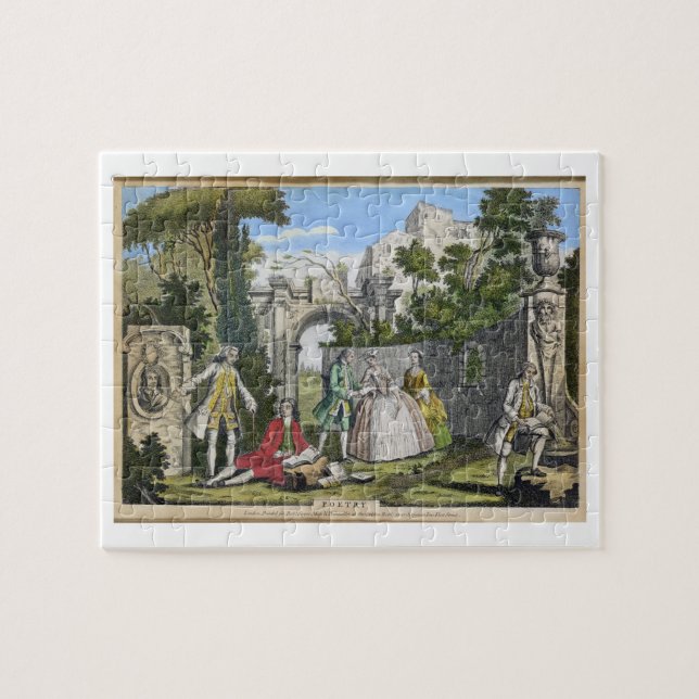 Poesi pub. vid Robert Sayer (fl.1750-80) c.1750 ( Pussel (Horisontell)