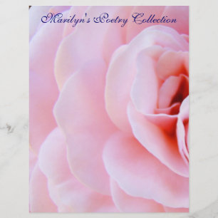 Poesisamling Papper Rosa Ros Spiral Reklamblad