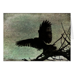 Poes's Raven Hälsningskort
