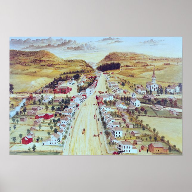 Poestenkill, New York, 1855 Poster (Framsidan)