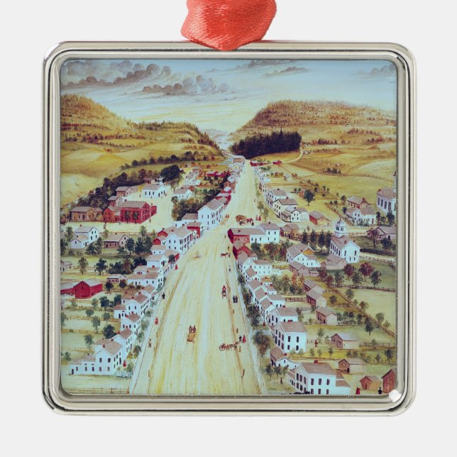 Poestenkill New York, c.1855 Julgransprydnad Metall (Framsidan)