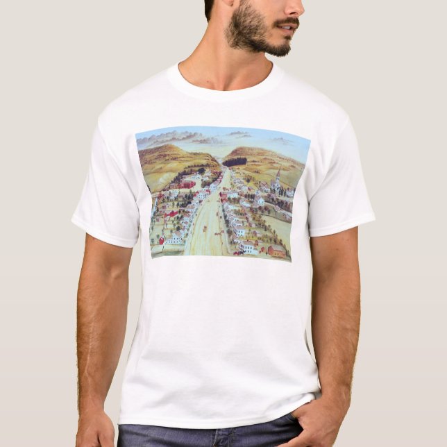 Poestenkill New York, c.1855 Tee Shirt (Framsida)