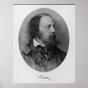 Poet Alfred Lord Tennyson Porträtt Poster