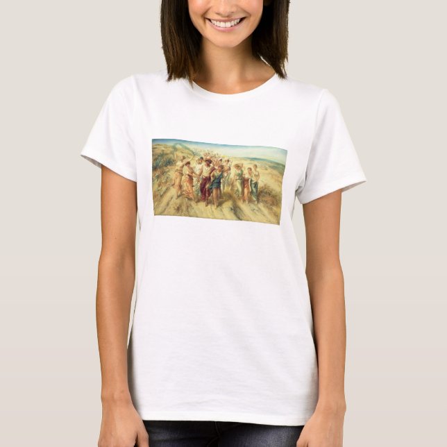 Poet Anacreon (570-485 BC) med sina Muses, 189 T-shirt (Framsida)
