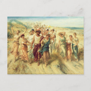 Poet Anacreon (570-485 BC) med sina Muses, 189 Vykort