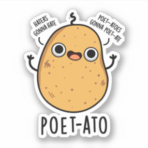Poet-ato Funny Veggie Potato Pun Klistermärken
