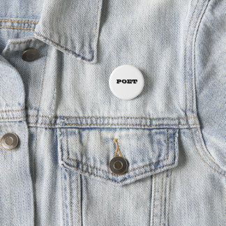 Poet badge svart på vitt knapp