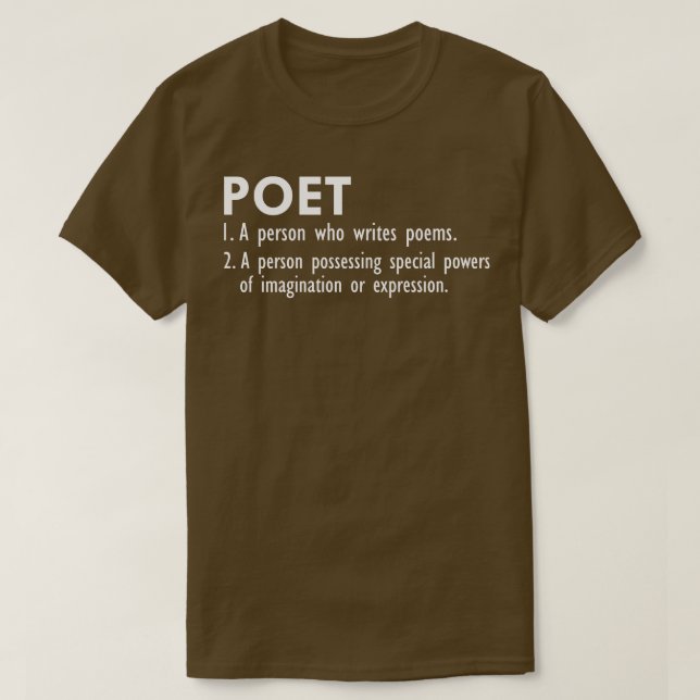 Poet Definition w T Shirt (Design framsida)