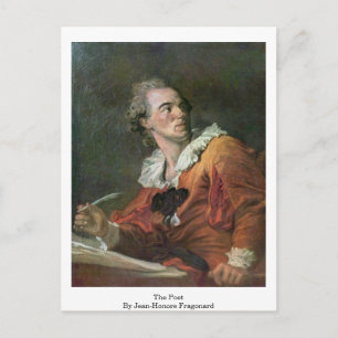 Poet från Jean-Honore Fragonard Vykort