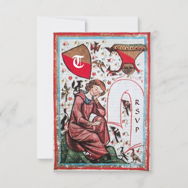 POET I FÅGELSEN MONOGRAM osa Inbjudningar (Framsida)