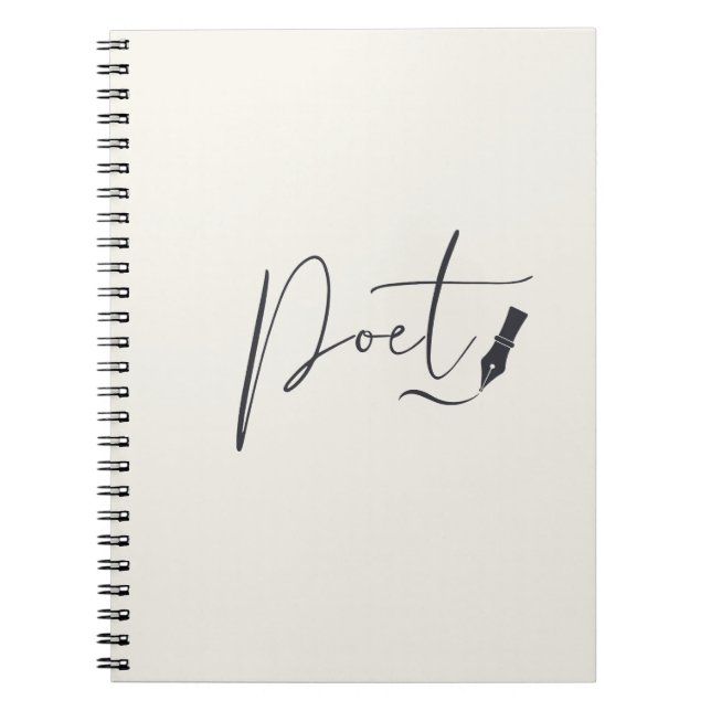 Poet Script Notebook – Minimalist Writing Journal Anteckningsbok (Framsidan)