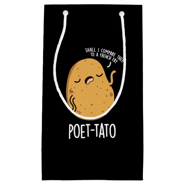 Poet-tato Funny Potato Pun Mörk BG (Framsidan)