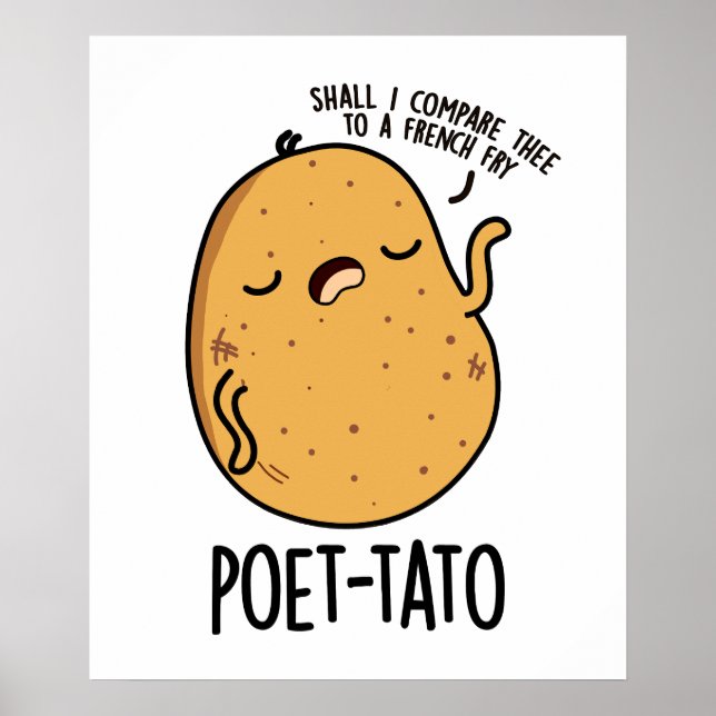 Poet-tato Funny Potato Pun Poster (Framsidan)