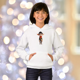 Poet Tonåring Jul Elf Girl's Hoodie T Shirt