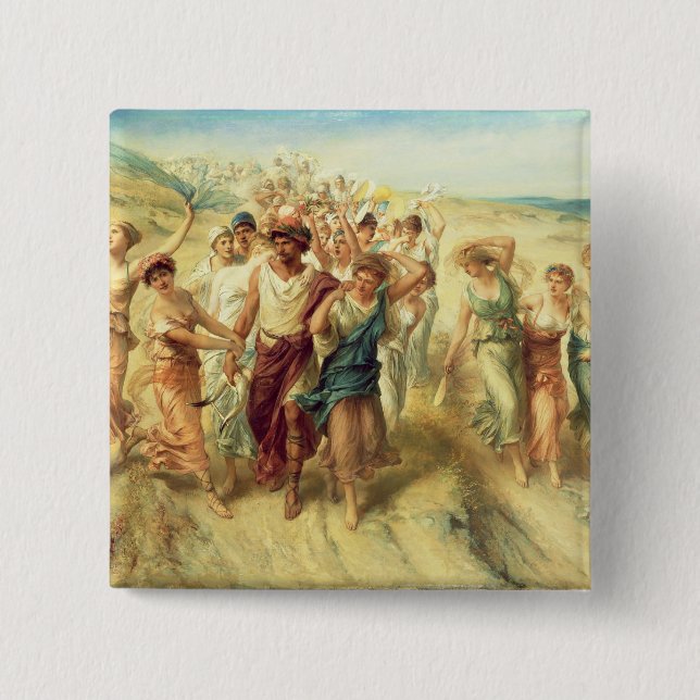 Poeten Anacreon (570-485 BC) med hans musor, 189 Knapp (Framsida)
