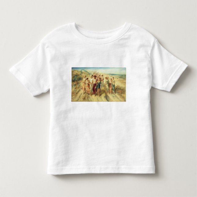 Poeten Anacreon (570-485 BC) med hans musor, 189 T-shirt (Framsida)