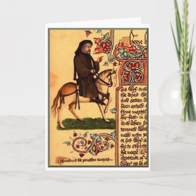 Poeten Chaucer, Ellesmere manuskript, circa 1410 Kort (Framsida)