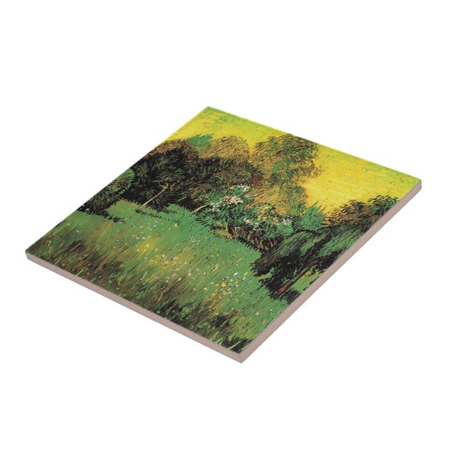 Poetens trädgård av Vincent van Gogh. Kakelplatta (Sidan)