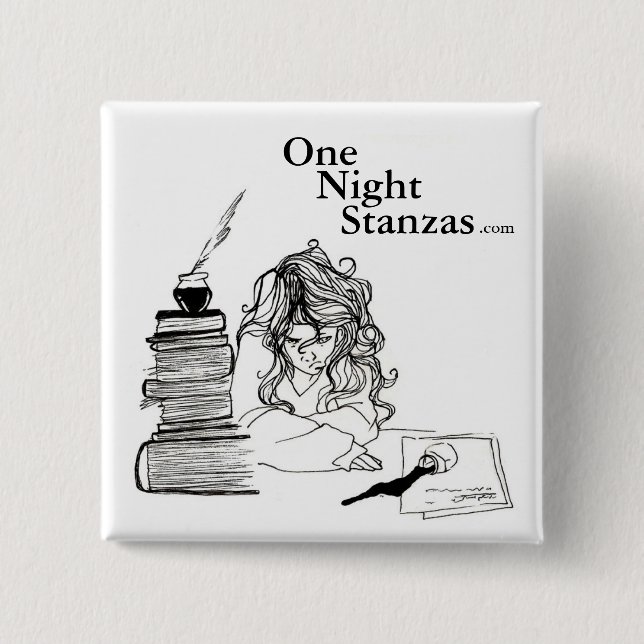 Poetgirl klämmer fast, kvadrerar knapp (Framsida)