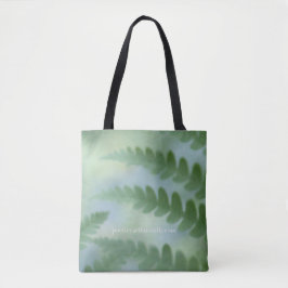 Poetic Earth Month - Meditative Fern Tote Tygkasse