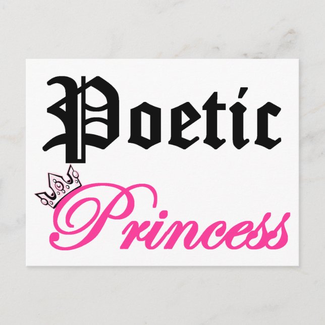 Poetic Princess Vykort (Framsida)